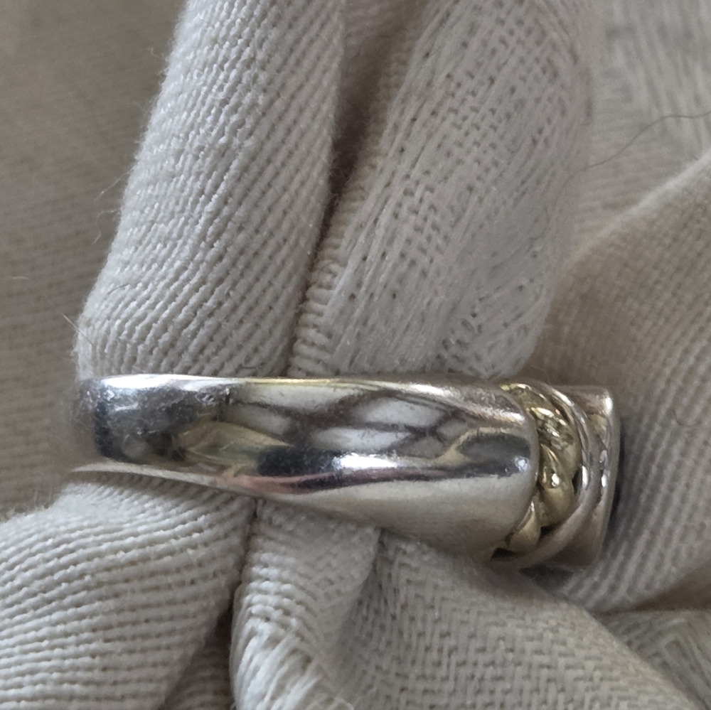 David Wysor Vintage Iolite Ring, SS & 18k, Size 7.5 - Picture 5 of 14